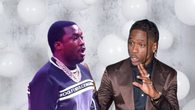 Photo of Video: Meek Mill Threatens To Slap Travis Scott At Fancy White Party