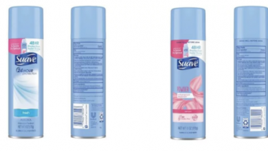 Photo of Two Suave Deodorants Recalled Over Dangerous Chemical