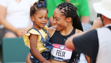 Photo of Allyson Felix, Athleta Team Up With Nonprofit For Initiative Providing Free Childcare To Women Athletes