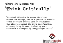 Photo of What It Means To Think Critically