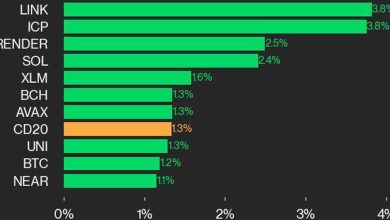 Photo of CoinDesk 20 Performance Update: LINK and ICP Gain 3.8% as Index Trades Higher From Thursday