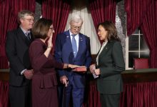 Photo of Bruce Fischer Handshake Videos Contrast Kamala Harris Snubbing