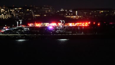 Photo of Passenger jet collides with helicopter while landing at Reagan Washington National Airport, FAA says