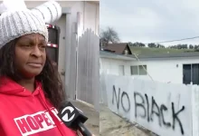 Photo of ‘No Black’ Spray-Painted on California Woman’s New Home After Racist Harassment from Neighbor; Now She’s Too Terrified to Return