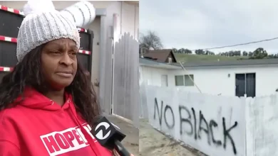 Photo of ‘No Black’ Spray-Painted on California Woman’s New Home After Racist Harassment from Neighbor; Now She’s Too Terrified to Return