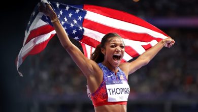 Photo of Olympic gold-medalist Gabby Thomas says a group of men keeps stalking her at various airports