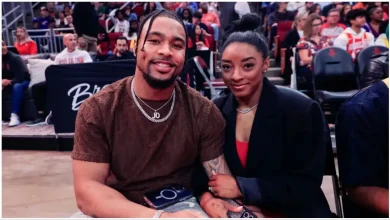 Photo of Simone Biles’ Husband Jonathan Owens Tags Along for ‘Emotional Support’ as She Buys Her Own Luxury Bags and Fans are Furious