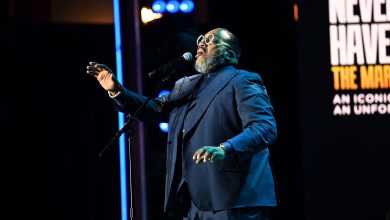 Photo of Marvin Sapp brings the good news to NPR’s Tiny Desk