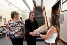 Photo of Erin Black recall sponsors deliver signatures to Loveland City Clerk – Loveland Reporter-Herald