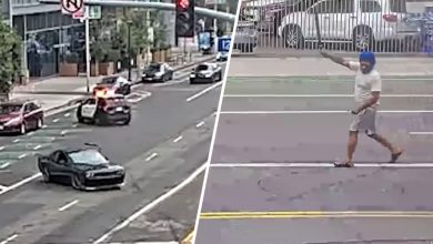 Photo of Video shows man swinging machete outside Crypto.com Arena in LA – NBC Los Angeles