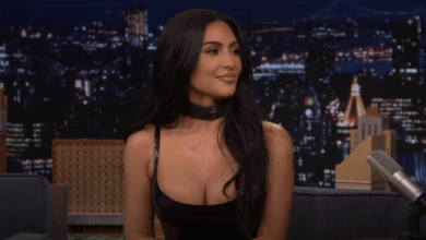Photo of Kim Kardashian Doesn’t Need a Lot More Than a Black Leather Dress To Cause a Stir