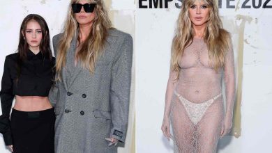 Photo of Heidi Klum Shocks in Daring Naked Dress for Paris Fashion Week Alongside Daughter Leni
