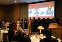 Photo of Black Wharton hosts Dean Erika James, alumni for 50th anniversary celebration
