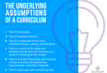 Photo of The Underlying Assumptions Of A Curriculum