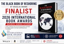 Photo of The Black Book of Reshoring by Douglas Brown Named Finalist in 2026 International Book Awards Business Category