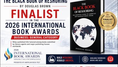 Photo of The Black Book of Reshoring by Douglas Brown Named Finalist in 2026 International Book Awards Business Category