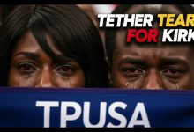Photo of Tether Tears For Charlie Kirk